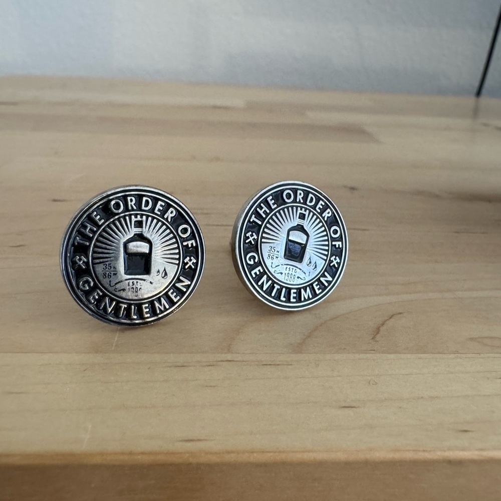 Jack Daniels - Order of the Gentlemen - Silver Cufflinks